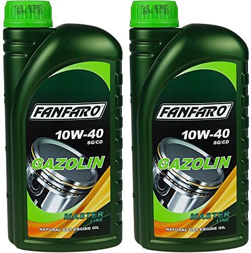 QR-Parts Set 85455106 FF6504-1 2x1 Liter Original FANFARO Motoröl GAZOLIN 10W-40 API SG/CD Engine Oil Öl