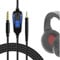 GEEKRIA Audio Cable with Mic Compatible with Sennheiser PC 373D, GSP 600, Game One Headphones, 2.5mm to 3.5mm Replacement Stereo Cord with Inline Microphone and Volume Control (5.6 ft/1.7 m)