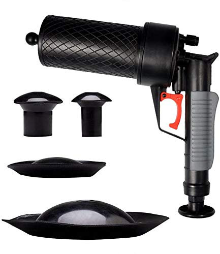 Haofy Air Drain Blaster, Toilet Plunger Kitchen Sink Sewer Dredge Tool, High Pressure Air Gun Cleaning Tool Cleaner Pump for Bath Toilets, Bathtub, Kitchen Clogged Pipe
