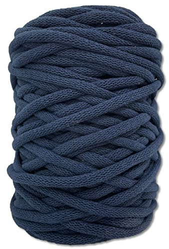 Wohnkult 100 m Baumwollkordel geflochten Schnur Seil Makramee Ø 9 mm | 28 Farben Auswahl (006 | Jeans)