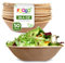 FOOGO Green 50pcs Disposable Palm Leaf Serving Bowls, 8(20cm), 26.5oz (750ml), Deep Round, Biodegradable Compostable, for Salad, Wedding Party, Like Wooden, Bamboo and Paper Bowls