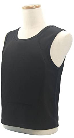 WAOBE Chaleco Ejecutivo Discreto Chaleco antibalas Nivel IIIA - Oculto Oculto en el Interior Use una Camiseta Suave antibalas para protección de Seguridad Personal/Black/M