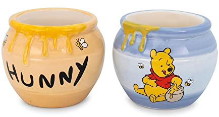 Disney Winnie The Pooh Hunny Pot Sculpted Ceramic Mini Mugs | Set of 2
