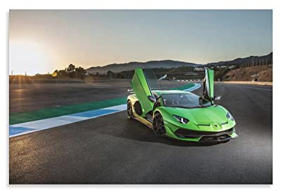 ASDSA Supercar Poster Lamborghini Aventador Svj Leinwand-Kunst-Poster und Wandkunst-Bilddruck, modernes Familien-Schlafzimmer-Dekor-Poster, 20 x 30 cm