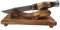 Handcrafted Wooden Display Knife Stand Rack Holder (Large Takes up to 18 Knife) Collectors Desk top Stand Inkwellinserts