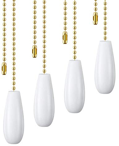 Jufjsfy 4 StüCk Decken Ventilator Kette Zieht Kette VerläNgerungs Kette für Decken Leuchten LüFter Kette