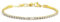 Marlù BRACCIALE TENNIS 2,5MM ZIRCONI BIANCHI E ZIRCONE BAGUETTE CENTRALE ACCIAIO 2BR0106G-W (PVD oro)