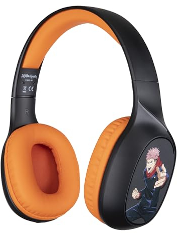 Konix Jujutsu Kaisen On-Ear-Kopfhörer kabellos Bluetooth 5.3 Smartphones und Tablets - 30 Std. Akkulaufzeit - 3,5 mm Klinkenkabel - Motiv Yuji