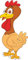 U24 Aufkleber lustiges Huhn 7 x 15 cm Autoaufkleber Sticker Konturschnitt