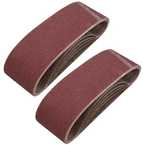 75mm x 533mm 60 Grit Medium Abrasive Sanding Belt Sander Discs 10 Pack