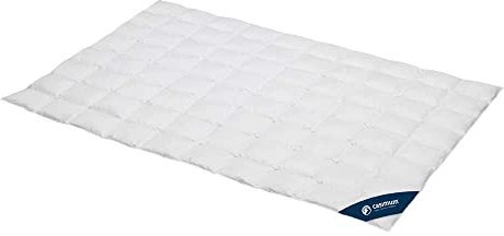 casimum® Luxus Sommer Daunendecke extra-leicht| Bettdecke | 155 x 200 cm | Füllung: 100% weiße, Neue Daunen | allergikerfreundlich | Made in Germany | weiß