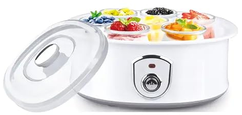 Yaourtière Automatique, Machine À Yaourt Compacte Avec Écran D'affichage LED, Contrôle De La Température Et Du Temps Réglables, Facile À Nettoyer, Parfaite Pour Le Yaourt Biologique À La Maison
