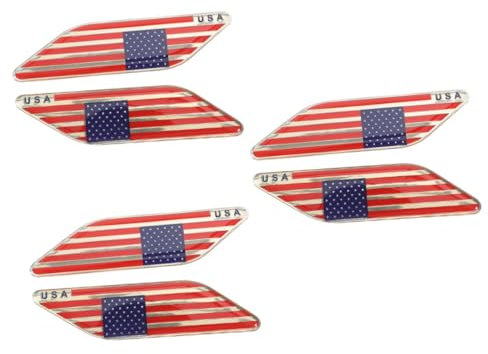 LIFKOME 3 Paare Amerikanische Flagge Auto aufkleber für Auto Aufkleber und Abziehbilder für Autofenster Autoaufkleber Flaggen Patriotische Aufkleber LKW-Aufkleber Wagen Applikationen