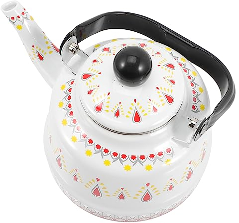 Cafetera esmaltada Tetera superior de estufa Tetera esmaltada de porcelana china Olla de agua caliente Tetera de metal Tetera esmaltada en acero Tetera esmaltada de cocina Tetera antigua Tetera jap