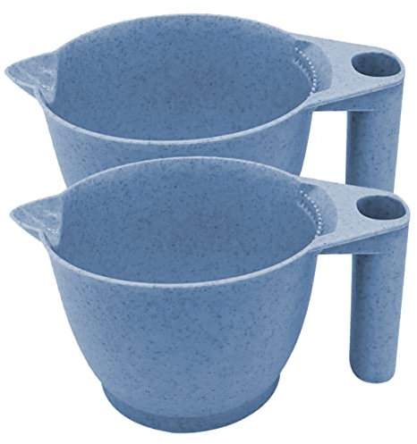 DOITOOL Haarfärbeschalen 2 Stück Farbmischschalen Mit Griff Aus Robustem Pp Material Für Friseure Und Salon Zum Effizienten Mischen Von Haarfarbe Und Tönungen