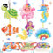 MONCAP 12 Stück Meerestiere Bastelset Kinder Meer Basteln Meer Tiere Kreative DIY Ozeantiere Kunsthandwerk Poke Art DIY Toys Sommer Kreativset für Junge Mädchen Kindergeburtstag Meerparty Mitgebsel