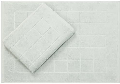 Betz 2 Stück Badvorleger Berlin Größe 50x70 cm 100% Baumwolle Badematte Badteppich Duschvorlage Qualität 650 g/m² Farbe Jade