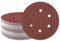 50Stk Schleifpapier 150mm Klett, 40/80/120/180/320 Körnung 6 Loch, Rotes Schleifscheiben Set für Exzenterschleifer