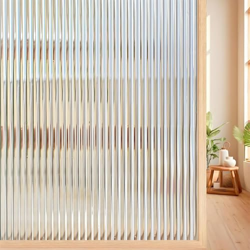 Beautysaid Película de privacidad para ventana de vidrio esmerilado para ventanas de vidrio, adherencia estática anti UV, película opaca para ventana, sin pegamento, vinilo autoadhesivo para oficina