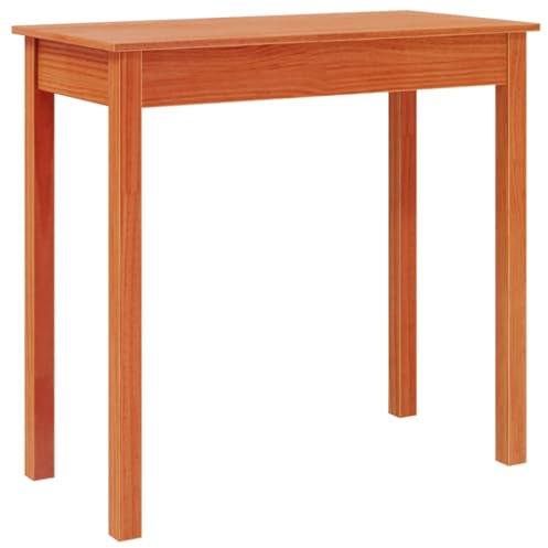 vidaXL Konsolentisch, Flurtisch mit Platte, Beistelltisch für Wohnzimmer, Sofatisch Sideboard, Modern, Wachsbraun Massivholz Kiefer