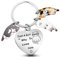 HDGSAFD 1 porte-clés chat, 2 pendentifs pour chat avec trous, porte-clés en acier inoxydable, porte-clés gravé avec pendentif chat, cadeau pour les amoureux des chats, multicolore, 2,8 * 2,9 cm