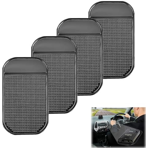 4 Stück Antirutschmatte Auto Armaturenbrett Selbstklebend, Antirutsch Pads Matte, Auto Antirutschmatte Handy, Antirutsch Pads Auto Für Handy, Sonnenbrillen Halterung, Keys (14 X 8 cm)