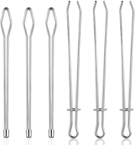 Ymapinc 6 Stück Einfädler Tweezer Metall Durchziehnadeln Einfädler Elastikband Einfädelhilfe Elastische Kordel Durchziehnadeln Einfädelhilfe für Kordelzug für DIY Kapuzenpullis Nähwerkzeuge