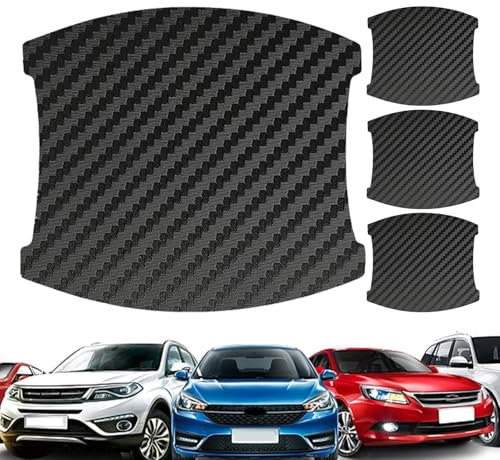 Car Door Handle Protective Films - Set of 4 Magnetic Scratch Guards, Car Door Bowl Protector, Protective Cover for Car Handles, Door Handle Bowl Paint Protection, Scratch Guard for Car Doors and Handl
