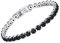U7 Tennis Armband für Damen Tennisarmband Silber Armbänder Edelstahl Frauen Glitzerarmband mit AAA+ Schwarz Zirkonia Armband Diamant Armband Herren Armkette Armreif Modeschmuck für Valentinstag