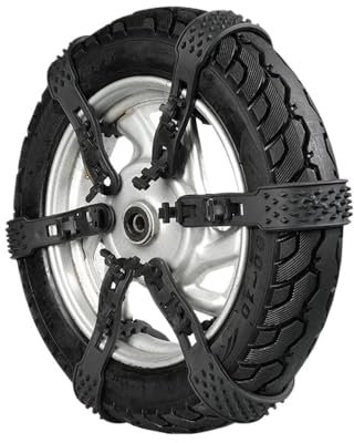Schneeketten for Motorradreifen, wiederverwendbar, Anti-Rutsch-Kette for Reifen, Anti-Rutsch-Kette for Schneereifen im Freien, Notfallzubehör, ideal for Eis und Schnee, passend for die meisten Motorra