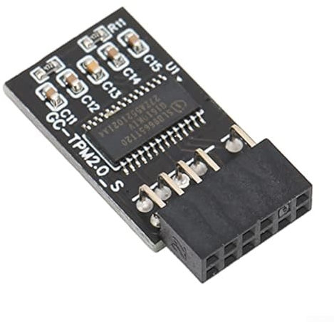 Zilimontt Pour module de sécurité TPM 2.0, processeur de cryptage de carte SPI à distance 12 broches, compatible avec Win11, pour cartes mères AMD B550 B450 B460