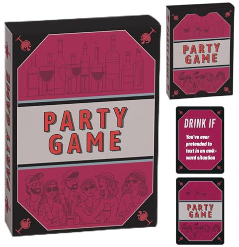 Gesellschaftsspiel, Kartenspieler | 50 x lustige englische Partykarten für mehrere Spieler – Gesellschaftsspiel mit Herausforderungen und lustigen Fragen für Camping, drinnen