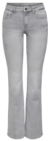 ONLY Damen Onlblush Mid Waist Flared DNM Rea1099