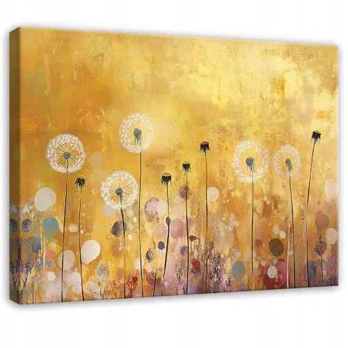 WallArena Leinwand Bilder Pusteblumen 60x40 cm | Leinwandbilder, Bild auf leinwand, Wandbild XXL groß Wandbilder für Wohnzimmer Schlafzimmer Wohnzimmerbilder Modern
