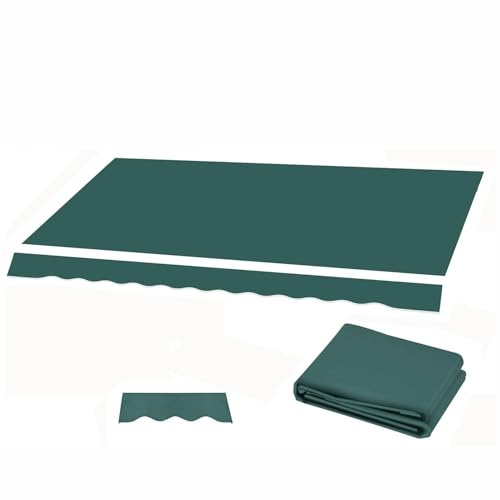 Wasserabweisendes Markisen-Ersatzgewebe mit Volant für Sonnenschutz, 6,0 x 5,0 m, Outdoor-Baldachin, perfekt für Terrassen und Decks