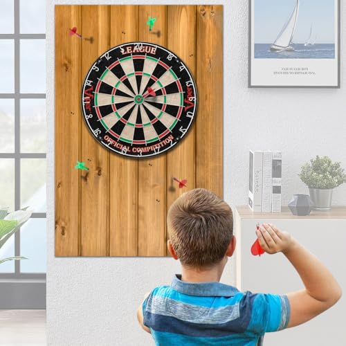 Yuragim Dartboard-Wandschutz, Filz Dart Wandschutz Selbstklebend, Gespleißt, Wandumrandung für Dartboard-Rückseite, Filz-Wandfliesen