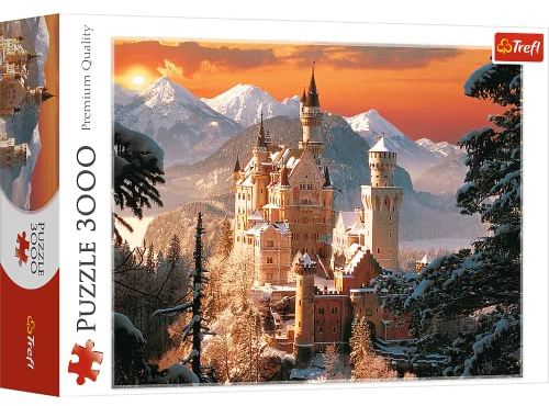 Trefl, Puzzle, Winterliches Neuschwanstein, Deutschland, 3000 Teile, Premium Quality, für Erwachsene und Kinder ab 15 Jahren, Farbig
