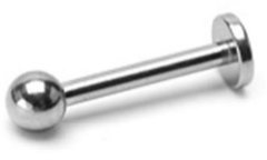 Paula & Fritz® Lippen-Piercing UNIVERSAL Stud Labret Monroe Cartilage Silber Kugel Edelstahl Chirurgenstahl 316L Länge 4mm - 16mm LS-14165
