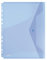 DONAU-Kuvertmappe mit Klammer 8540001PL-1 Blau, Dokumententasche zum Abheften Dokumentenmappe/ Sammelmappe Eurolochung zum Abheften Transparent für Schule Büro Qualität PP öko/Kunststoff Plastik