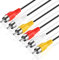 TNP 30 ft RCA AV Cable - 3 RCA Male to Male Connector - Dual Shielded Composite Video Cable for TV, VCR, DVD, Satellite, Home Theater Receivers