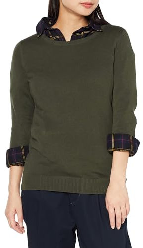 Amazon Essentials Women's Long-Sleeve Lightweight Crewneck Jumper (Available in Plus Size), Olive, XS