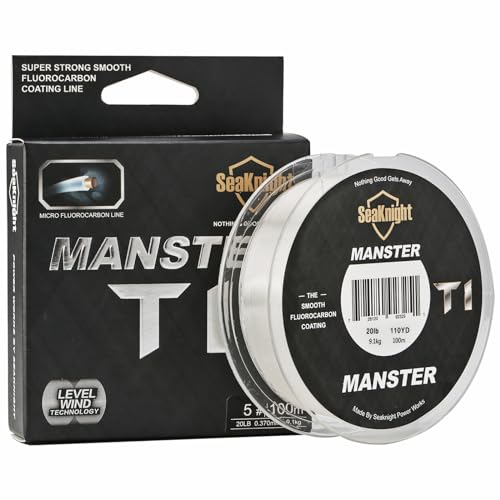 SeaKnight T1 Fluorocarbon Einzelsaiten Angelschnur Fluorkohlenwasserstoff beschichtet 100m/110yds Karpfen Angeln Monofilament Nylon schnure sinkend Leader Line 3-35LB