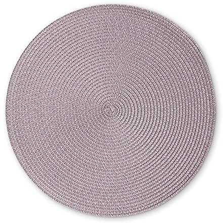 Continenta Geflochtenes Tischset, Rose, Ø 38 cm, 1 Stück, Natur-ähnliche Kunstfaser, hitzebeständiger Untersetzer, abwaschbar