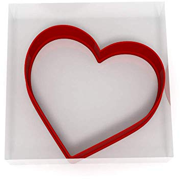 Heart Shaped Cookie Cutter | Plastic Cutter for Baking, Fondant, Clay, Pastry, Icing, Jewellery (8CM)