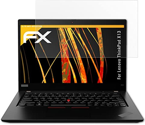 atFoliX Screen Protector compatible with Lenovo ThinkPad X13 Screen Protection Film, anti-reflective and shock-absorbing FX Protector Film (2X)