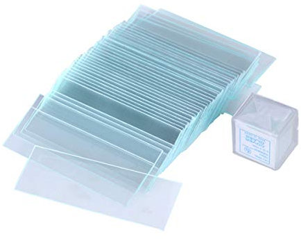 ULTECHNOVO Lames de Microscope Vierges Pré-Nettoyées Lames de Microscope en Verre de Bord Lamelles de Verre Carrées Lamelles Couvre-Objet