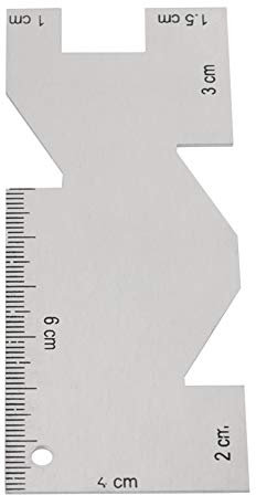 Righello da cucito in metallo, righello da cucito con calibro Righello da cucito, per la lavorazione a maglia Cucito per principianti Misurazione dell'orlo