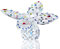 QFkris Große Kristall-Schmetterling, 10,2 cm breit, Glasfiguren, Sammlerstücke mit Kristallkugel, geschliffenes Glas, Ornament, Statue, Tier-Sammelstück