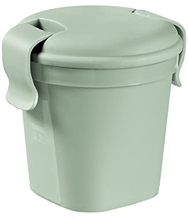 Curver Keter – Tasse 0,4 l – Lebensmittelbox Smart Eco Line – 100% recycelt und recycelbar – 100% luftdicht, ergonomisch und sehr robust – hält Ihre Lebensmittel frisch – Grün