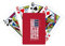 Juego de cartas mágicas para jugar a la bandera del país de Estados Unidos